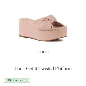 Seychelles BC “Don’t get it twisted” Platform in pink